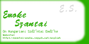 emoke szantai business card